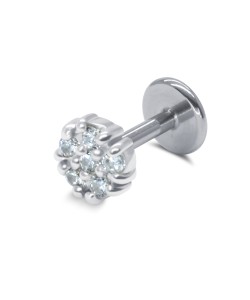 Round CZ Tragus Piercing TRP-2426